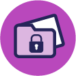 a folder and padlock icon