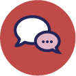 a chat bubble icon