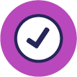 a checkmark icon